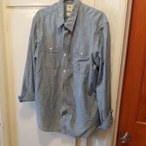 Gap Light Blue Button-Up Denim Shirt